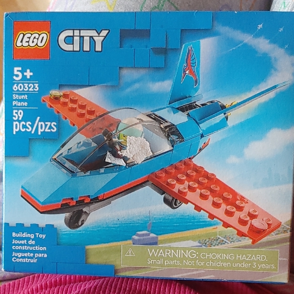 LEGO City Aerobatic Jet with Blue and Orange Design